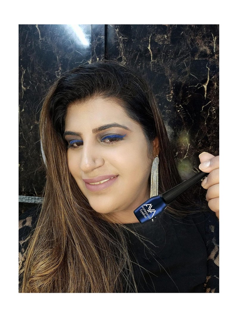 AYA كحل سائل مقاوم للماء وطويل الأمد ضد التلطخ والنقل، مجموعة من 2 (أخضر وأزرق) - Image 2