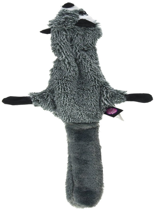 PetRageous 91528 Road Raccoon Squeaker Toy for Dogs and All Breeds, Grey - Image 1