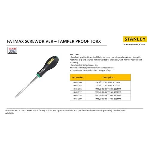 Stanley - FatMax STANLEY 0-65-398 FATMAX SCREWDRIVER TORX TT30 X 125MM - Image 5