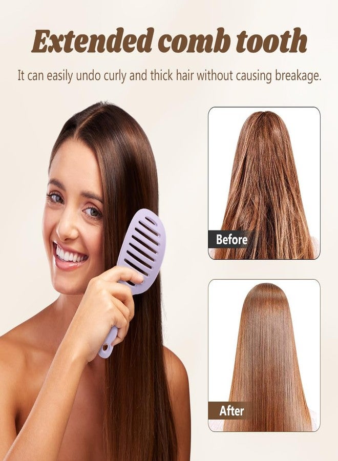 WeiLingBo Self Cleaning Hair Brush,Curved Vented Detangler Brush for Faster Blow Drying for Women Men,Wet & Dry Hair with Removable Screen Manages Tangl e and Uncontrollable Hairs(COLOR:Purple) - Image 4