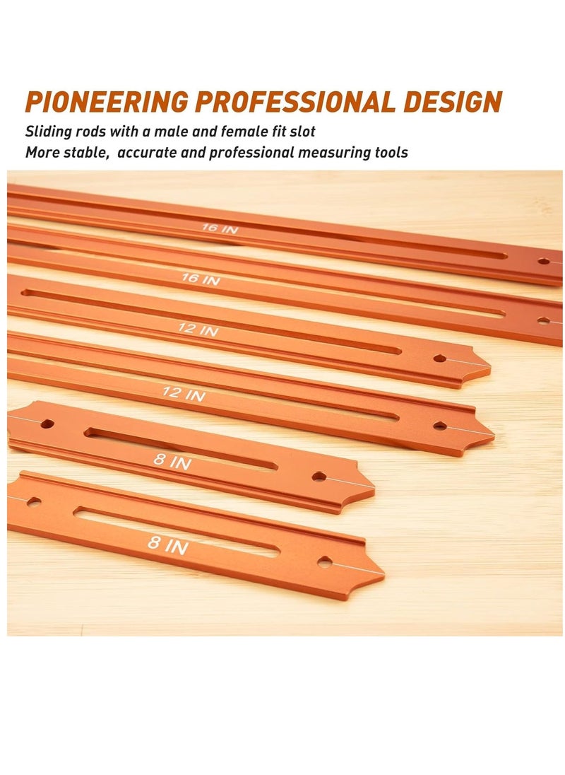 SYOSI - Stair Tread Gauge Measuring Jig 8-56Inch Extendable Stair Tread Template Tool for Accurately Measuring Angle and Length Stair Treads Measuring Steps Risers Tool Box for Stairs Risers & Partition - Image 1