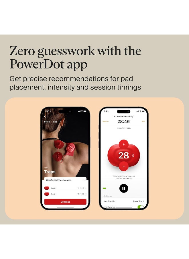 Therabody PowerDot 2.0 - UNO - Smart Electric Muscle Stimulator - Smart TENS Device Red - Image 5