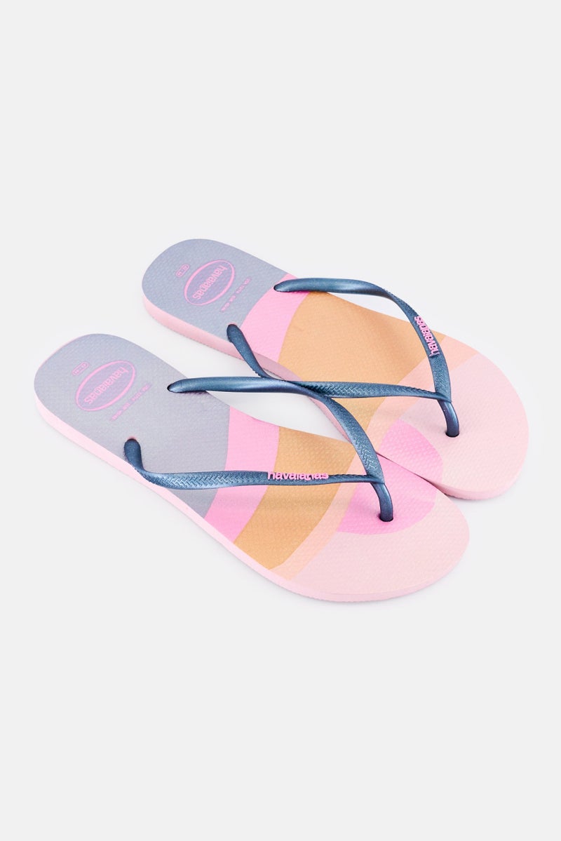 Havaianas Women Sl Palette Glw Fc Slip On Slipper, Multicolor - Image 2