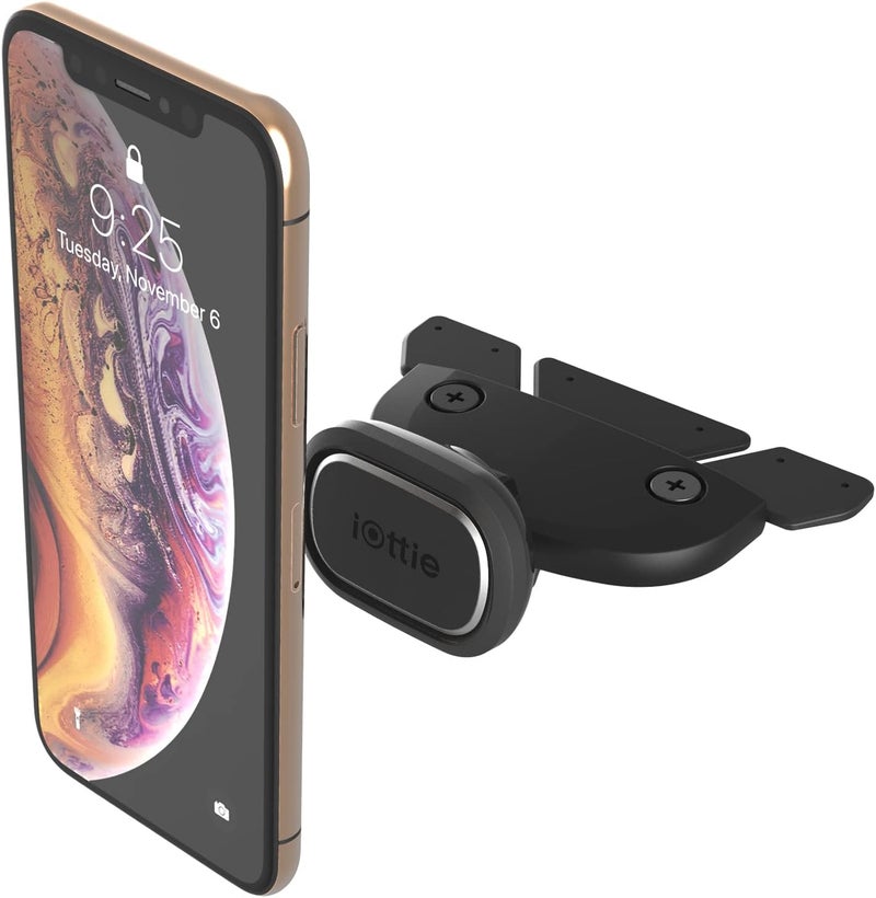 iOttie iTap 2 Magnetic CD Slot Car Mount Holder, Cradle for Samsung Galaxy S22, Google Pixel 7, Motorola Moto G, OnePlus 10, Sony Xperia & Other Android Smartphones, Black - Image 1