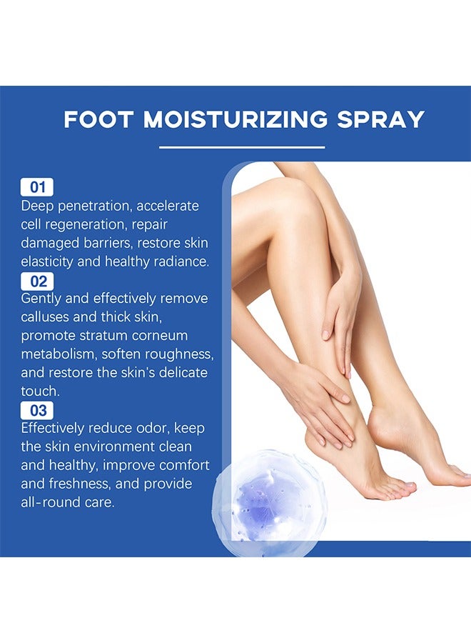Yinikiz Effective-Foot Moisturicing Spray+2% Salicylic Acid,Prevent Ankle Cracking &Moisturize Cracked Skin,Callus Remover, Dead Skin Exfoliation- Foot Repair Set (1 Foot Moisturizing Spray *1 Pairs Gel Heel Pads)  - Image 2