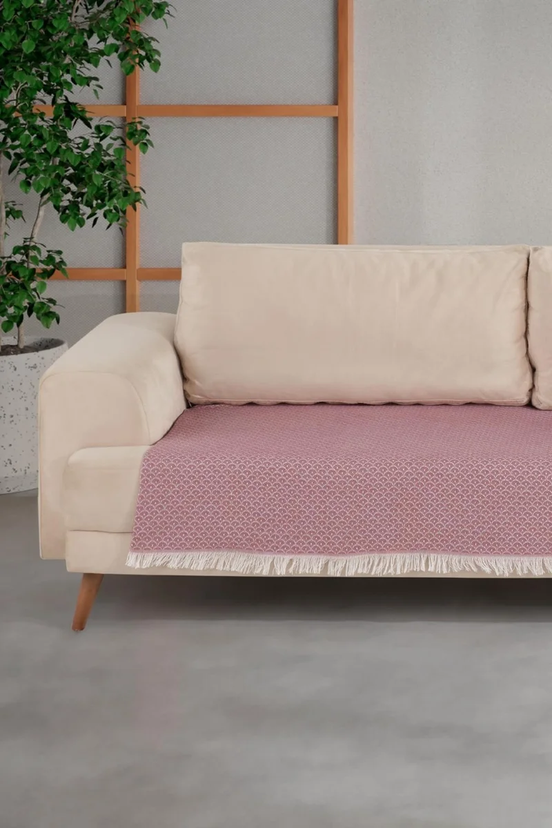 Znp Home Halfy | Sofa Cover 100X210 cm | Natural Cotton Sofa Shawl | Sofa Bed Cover
