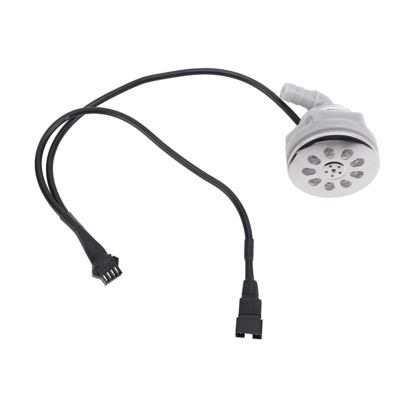 Bathtub Air Nozzle: 6-Hole Design Premium Plastic - RGB Light & Gentle Massage Effect Spa Bubble Nozzle for Home Bathtub Spa Upgrade - Image 1