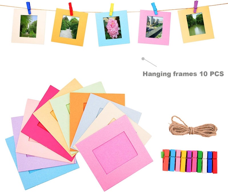 Sunmns Colorful Bundle Kit Accessories Set Compatible with Instax Mini 12 11 9 8 90 70 Camera, Accessory Include Film Stickers, Desk Frames, Hanging Frame - Image 5