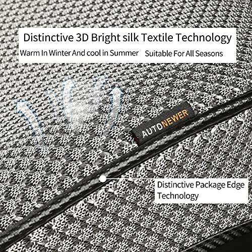 Auto Newer Luxury Breathable Rear Bench Car Seat Cover Fit Four Seasons, Back Seat Protector，Universal Rear of Car Seat Cushions,Universal Fit for 95% Cars,SUV,Pickup,Van（Rear Seat,Grey - Image 2