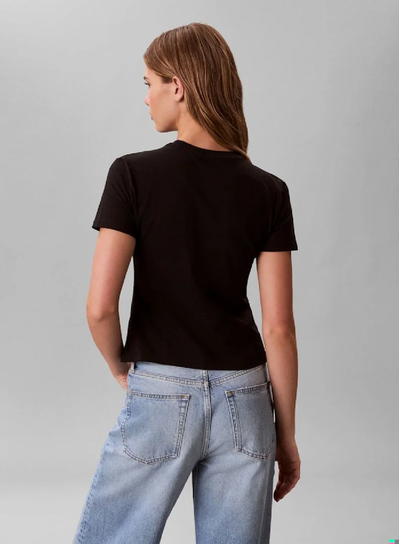 Calvin Klein Jeans  Gradient Monogram Logo Slim T-Shirt for Women | Best Price UAE