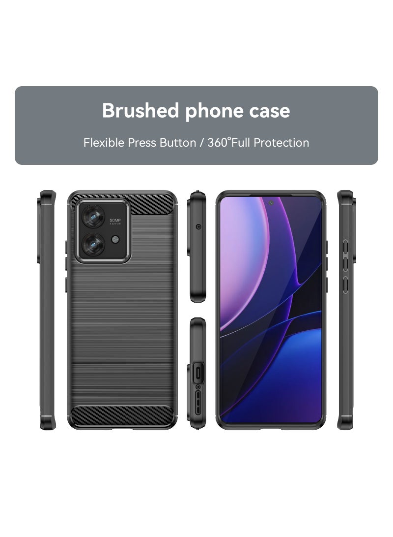 Phone Case for Motorola Edge 40 Neo Soft TPU Brushed Texture Anti-Slip Cover