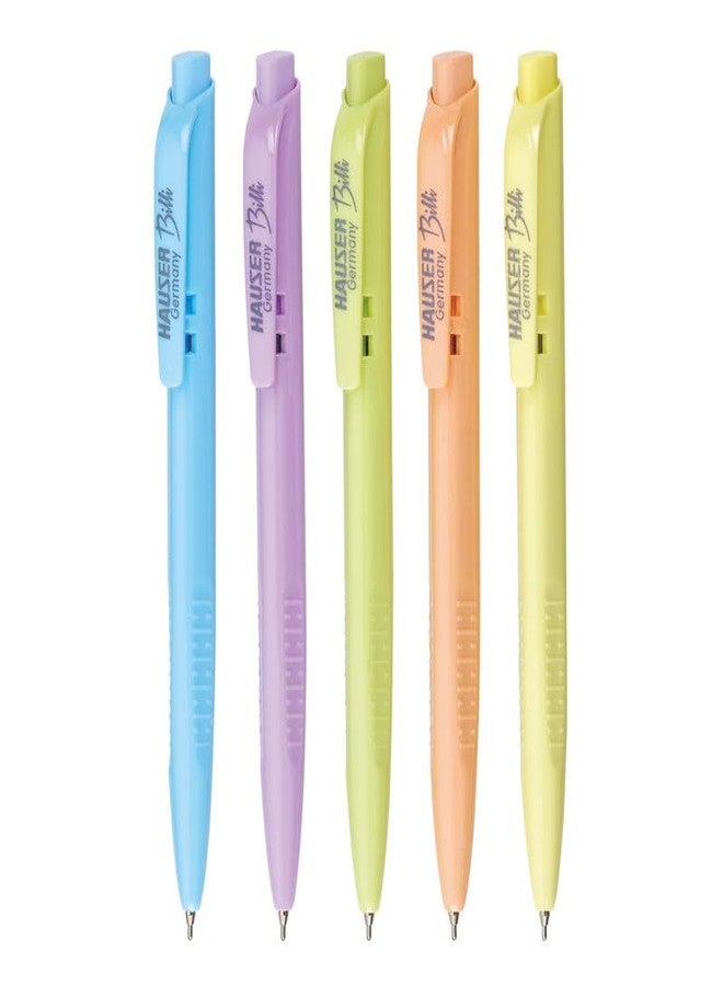 Hauser Billi 0.5mm Ball Pen Jar | Retractable Mechanism With Comfortable Grip | Smudge Free & Smooth Writing Experience | Refillable | Blue Ink, of 25 Pens - Image 2