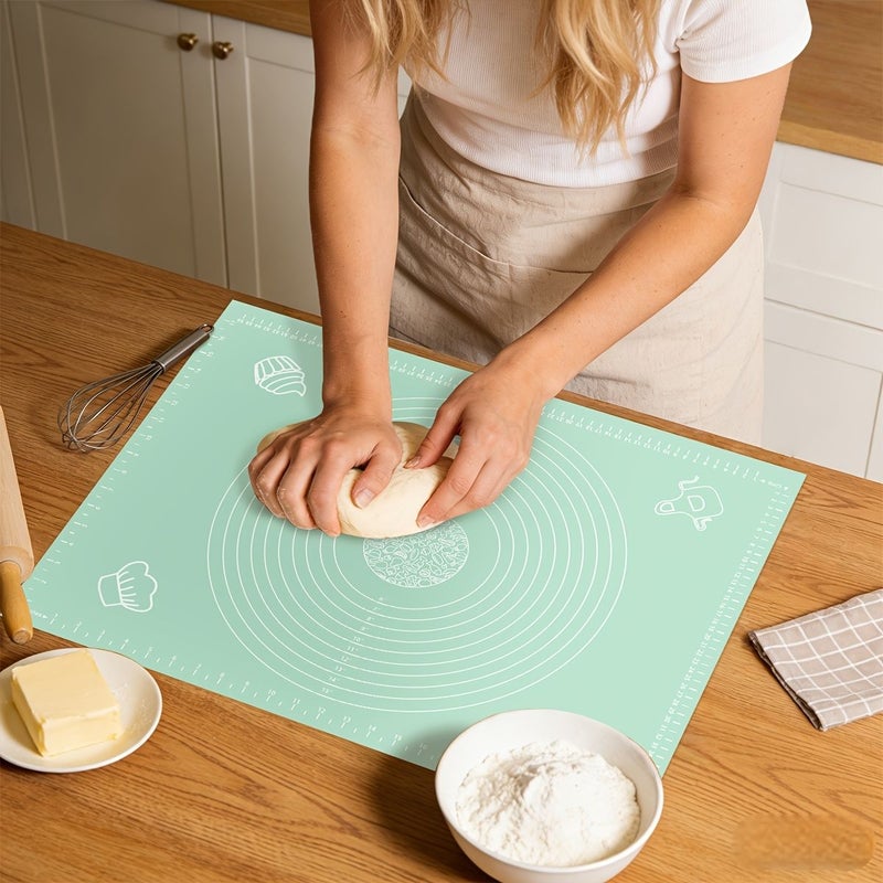 XL 19.69 Inch Non Stick Baking Mat With Measuring Scale For Dough - Image 2