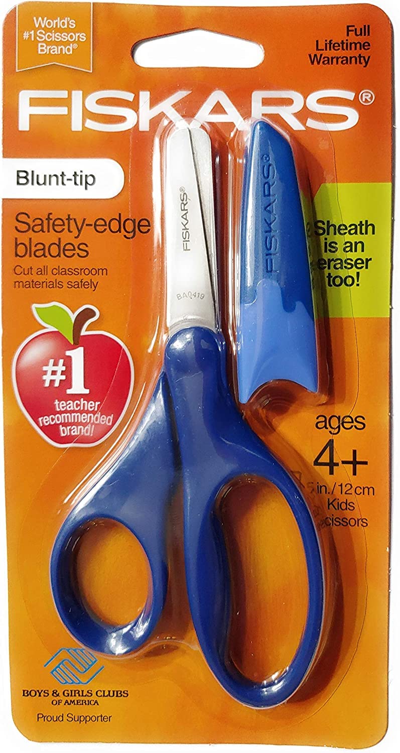 Fiskars Blunttip Safetyedge Blade Scissors Navy blue - Image 1