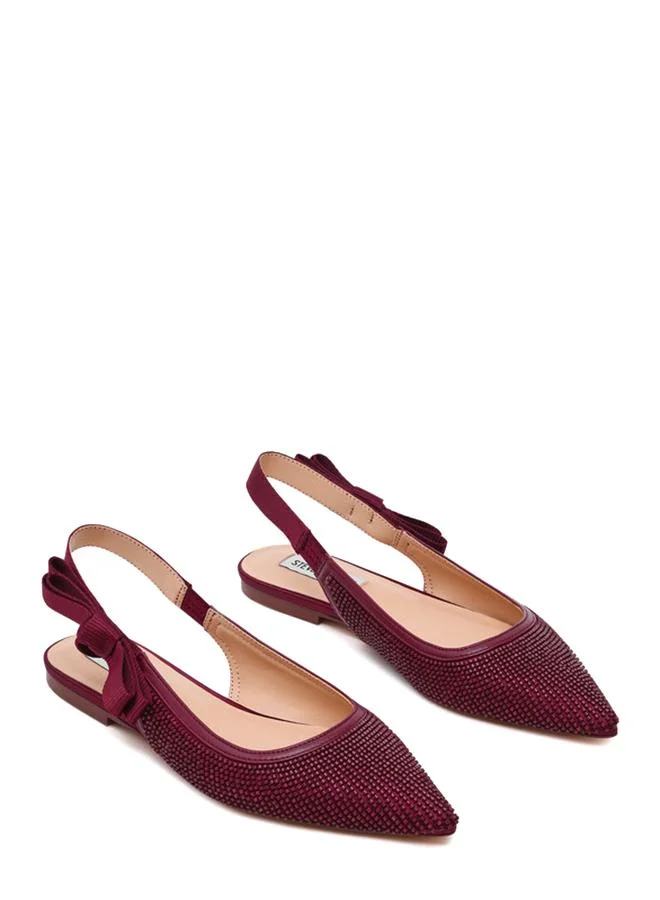 Steve Madden Olyvia-B Wine Women's Flat-Evening Shoes