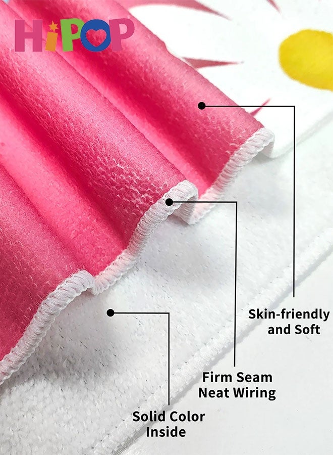 HIPOP Beach Towel, 70.9" x 35.4" Microfiber Beach Towel Oversized Travel Towel for Adults, Quick Dry, Sand Free, Compact, Lightweight,  Ideal for Camping, Gym, Beach, Swimming, Backpacking (Daisy-Pattern) - Image 4