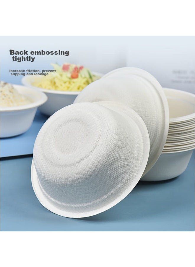 Temeiju Disposable Bowls, Biodegradable Sugarcane Paper Bowls, Camping Bowls And Plates, Tableware, Picnic Boxes, 50 Pieces, 500 Model - Image 4