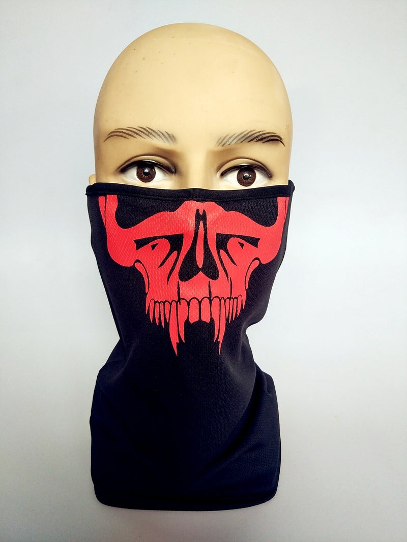 Generic New Call of Duty Game Skull Cover Ghost Mask Halloween Mask Quick-Dry Riding Sun Cover Mesh B21 Red