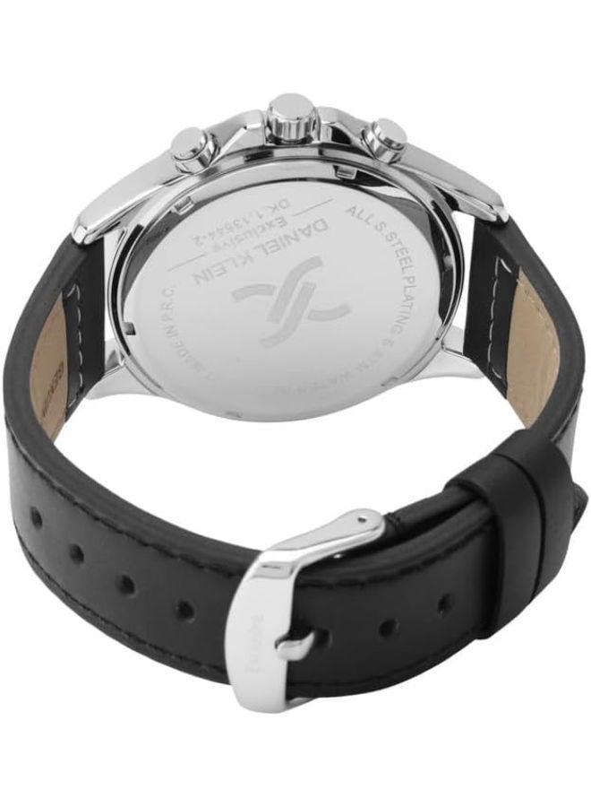 DANIEL KLEIN Leather Chronograph Wrist Watch DK.1.13544-2 - Image 4