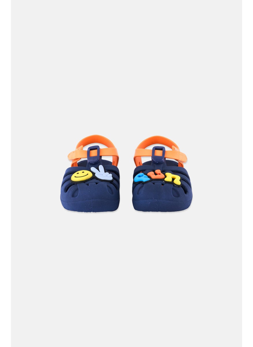 Ipanema Toddlers Boy Velcro Closure Beach Sandal, Navy Blue Combo  - Image 2