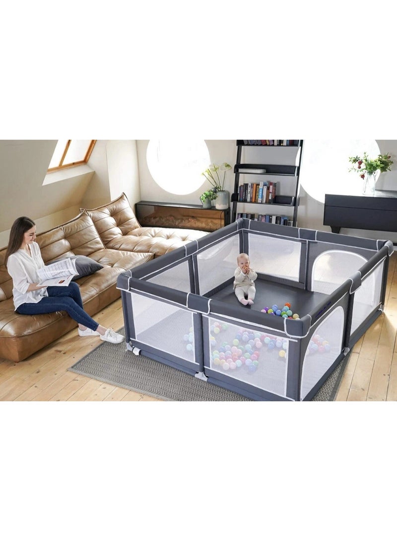 Angel Bliss Baby Playpen, Foldable, Square, Plain - Image 1