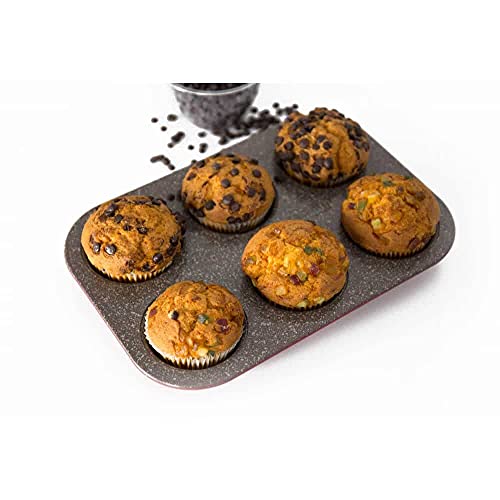 Kosh - Perfect Baking Tools for Beginners or Experts - Bakeware Moulds Non-Stick Teflon Coated 6 Cup Muffin Tray Carbon Steel Cake Mold/Baking Tray/Tin/Pan - 6 Cup Muffin Tray - Image 2