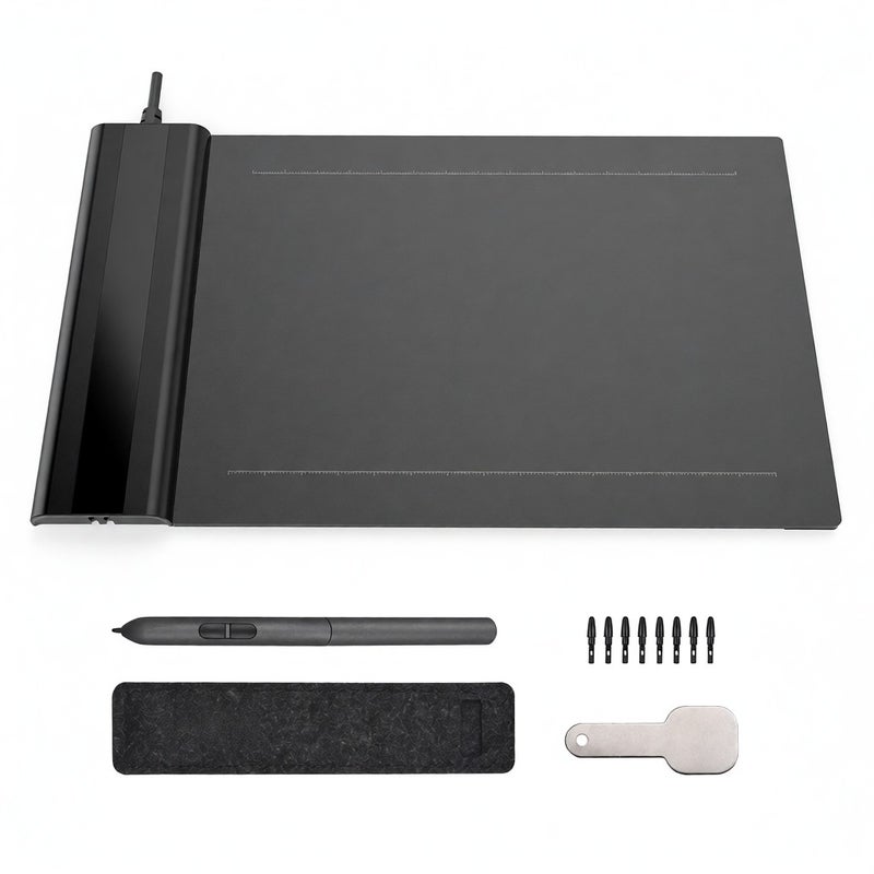 VEIKK S640 Graphics Drawing Tablet 6 x 4 Inch Active Area 8192 Levels Pressure Art Graphics Tablet with Battery-free Stylus 8 Pen Nibs Compatible with Windows Mac OS Android for Painting Designing - Image 1