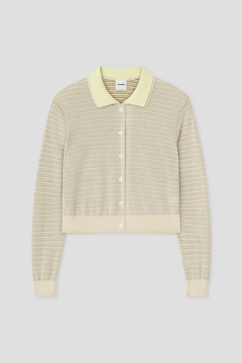 Nanushka PREMA Knitted Polo Style Cardigan