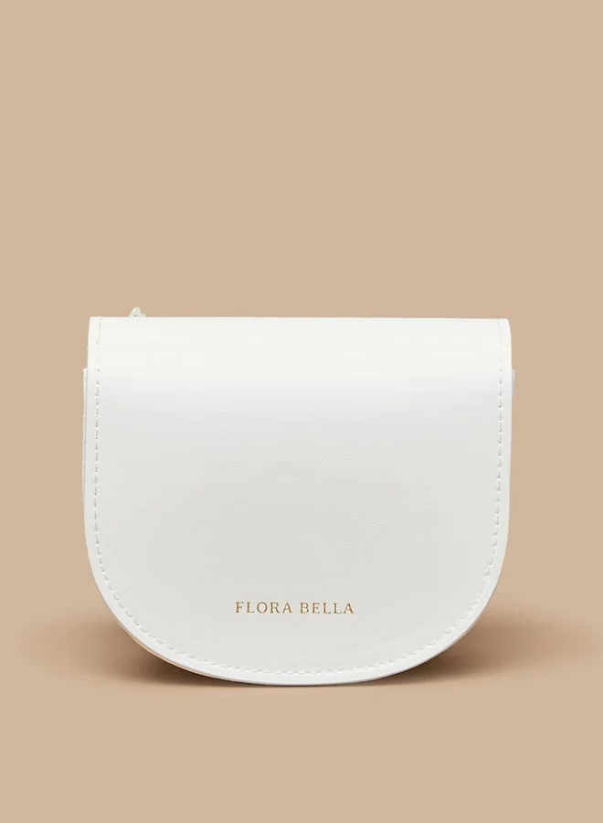 فلورا بيلا من شو إكسبرس Applique Detail Crossbody Bag with Chain Strap and Magnetc Closure