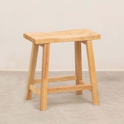 Dantawood Sitting Wooden Stool Indoor & Outdoor, Stool for Office, Home & Garden Use- 18-Inch - Image 1
