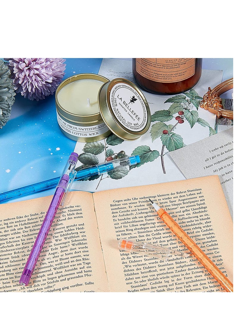 KASTWAVE - Non Sharpening Pencils HB Translucent Pencil Stacking Point Pencils for Kids Stackable Pencil with Matching Eraser for Taking Notes Writing Drawing 5 Colors 20Pcs - Image 1
