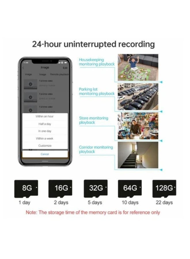 Crony Y28-1080P High-Definition Bulb Camera, Smart Wireless, WIFI Panoramic Camera, Home Use, High-Definition Night Vision, Supports Two-Way Audio, 2 Megapixel Resolution, Security Monitoring, Suitable for Indoor/Outdoor Use - Image 5