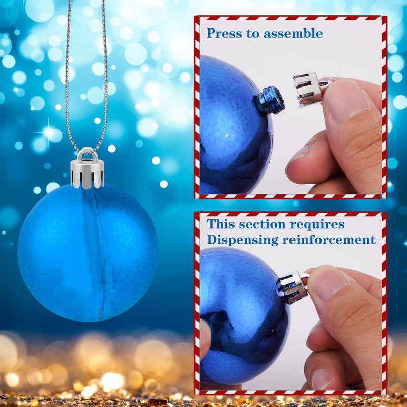 WBCBEC 120 Pieces 0.5 Inch Round Christmas Ornament Caps Replacement Plastic Christmas Ornament Hangers Caps for Christmas Tree Ceramic Glass Porcelain Christmas Ornaments DIY Decorations (Silver) - Image 3