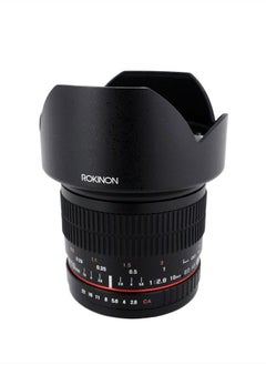 Rokinon 10mm F2.8 ED AS NCS CS Ultra Wide Angle Lens Canon EF-S Type for Canon Digital SLR Cameras (10M-C), Black  - Image 1
