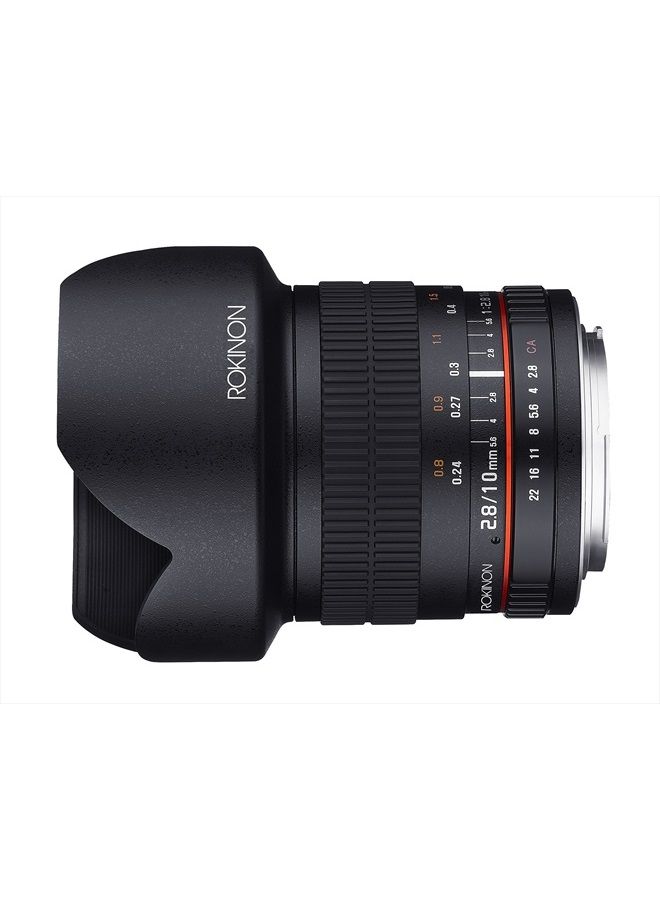 Rokinon 10mm F2.8 ED AS NCS CS Ultra Wide Angle Lens Canon EF-S Type for Canon Digital SLR Cameras (10M-C), Black  - Image 3