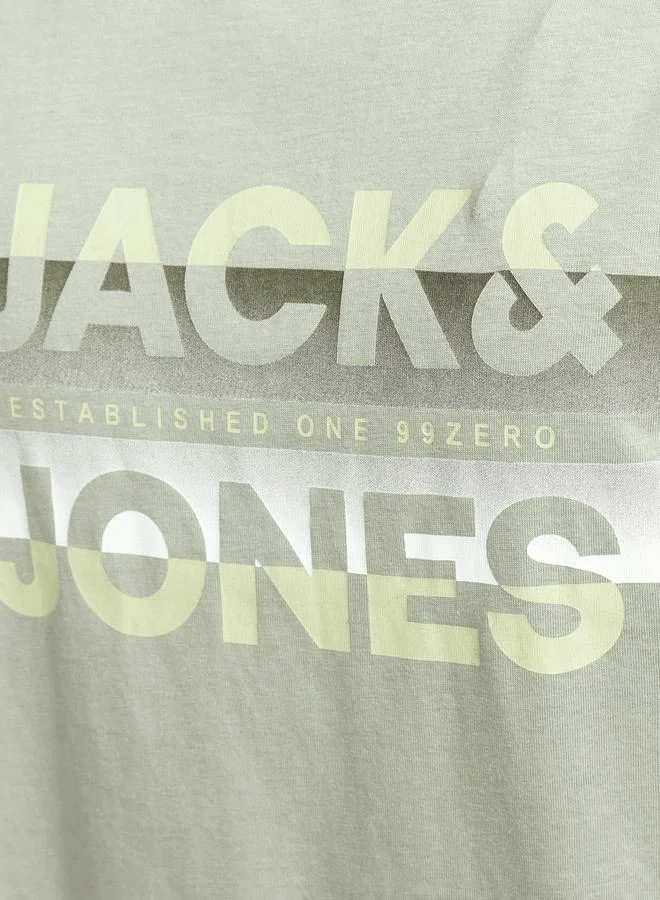 JACK & JONES Logo Print Crew Neck T-Shirt