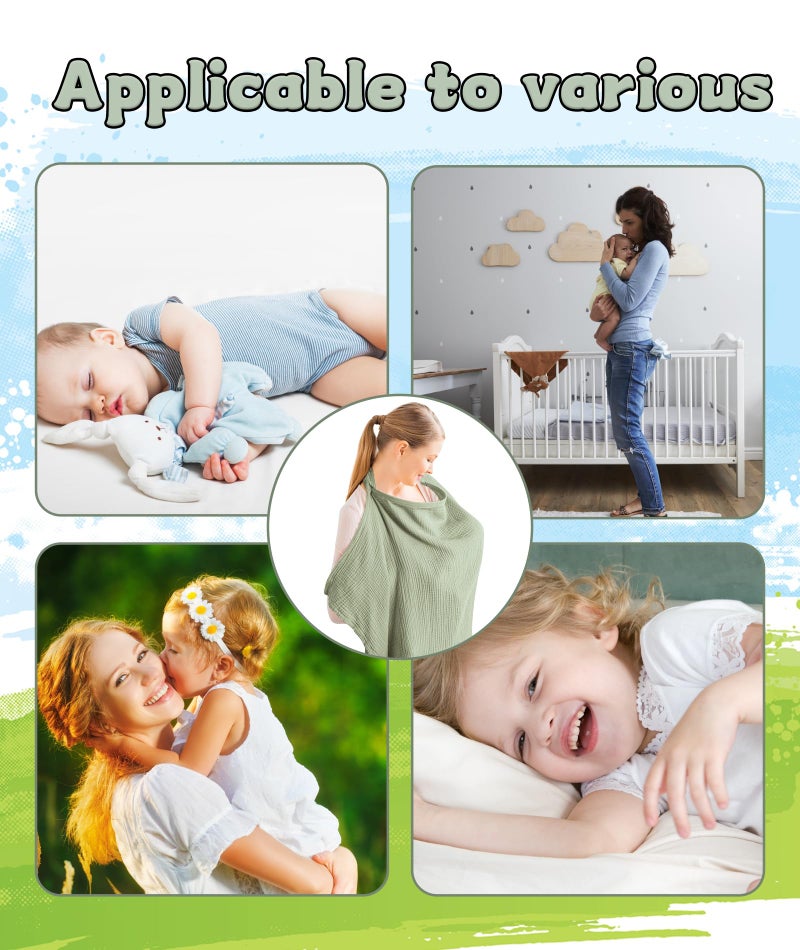 INIMAGINE Nursing Cover for Breastfeeding, Feeding Covers for Nursing Mom, Feeding Apron for Mom Breastfeeding Essential Items for New Mothers in Various Scenarios Suitable(75 * 95cm/29.5 * 37.4in) - Image 5
