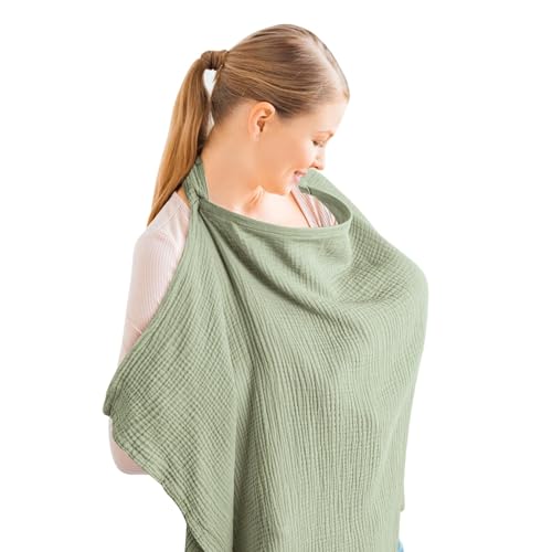INIMAGINE Nursing Cover for Breastfeeding, Feeding Covers for Nursing Mom, Feeding Apron for Mom Breastfeeding Essential Items for New Mothers in Various Scenarios Suitable(75 * 95cm/29.5 * 37.4in) - Image 1