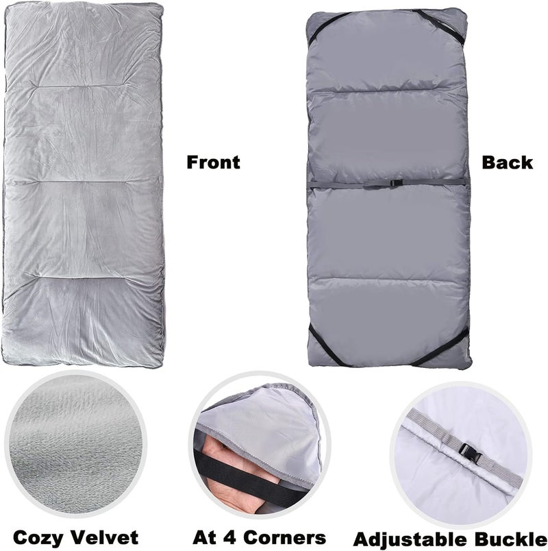 Gehannah Thick Camping Sleeping Pad, Soft Comfortable Microfiber Camping Cot Pads for Adults, Lightweight Foldable Sleeping mats for Traveling Hiking Backpacking Traveling - Image 2