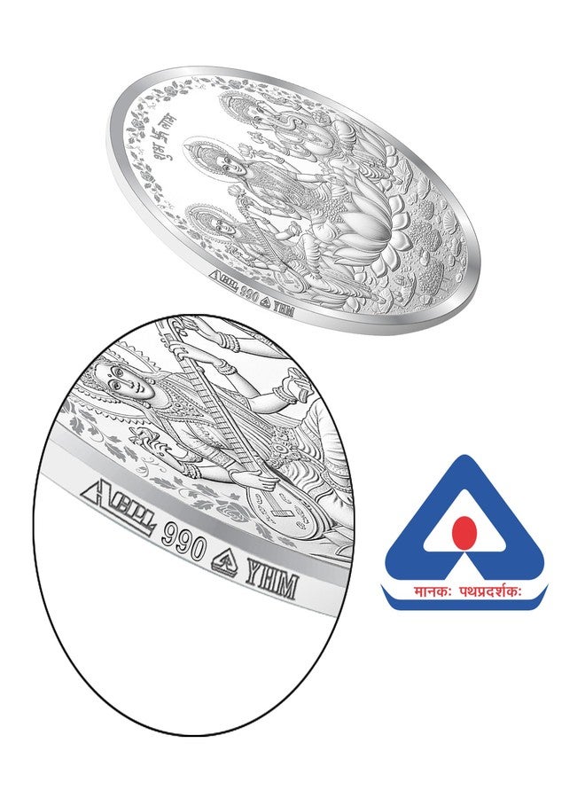 Acpl Precious Moments Ganesh Laxmi Saraswati ji 10 gram Silver Coin BIS Hallmarked With 999 Purity - Image 4