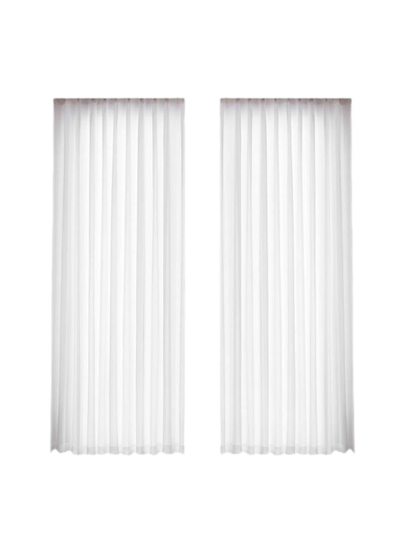 Bluejw Vertical Stripes White Gauze Curtains Living Room Pervious To Light Window Screen - Image 3