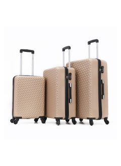 CAPITAL CAPITAL Hardside Luggage Trolley Bag 3 Pieces set,Champagne (S-20,M-24,L-28 Inch)  - Image 1