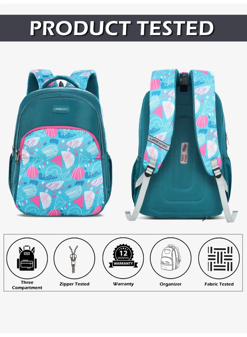Lavie  Sport 35L Doddle Backpack | Laptop Compatiable | Raincover (Teal)  | Best Price UAE