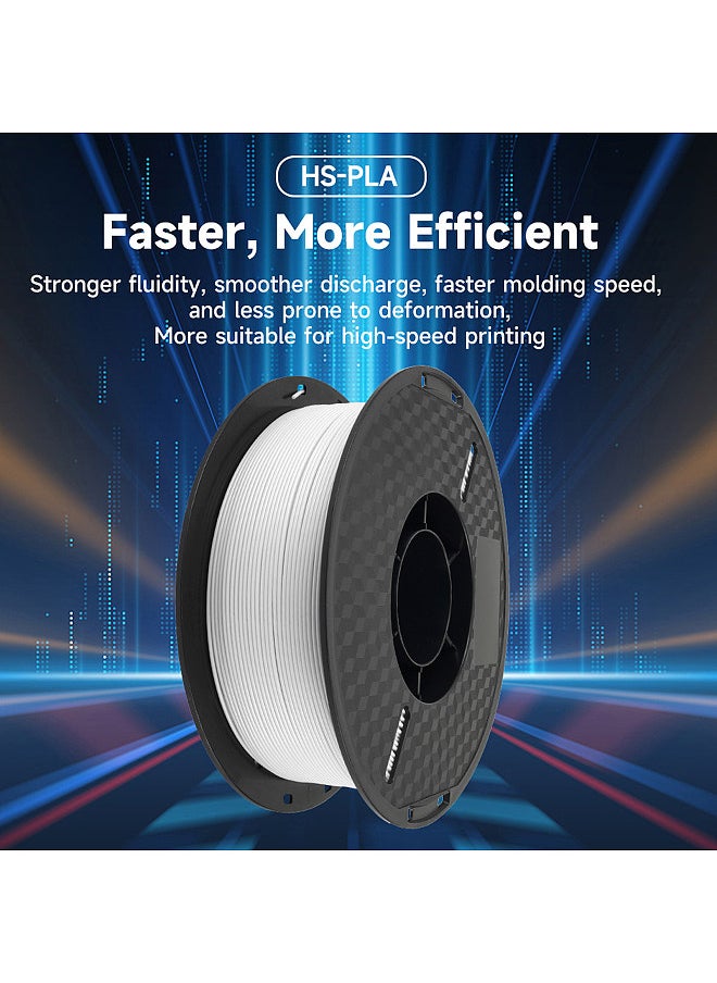KINGROON 3D Printer HS-PLA Filament 1KG 1.75mm High Fluidity 3D Printing Material Degradable Eco- friendly Spool Dimensional Accuracy +/-0.02mm Standard 1 Roll - Black  - Image 2