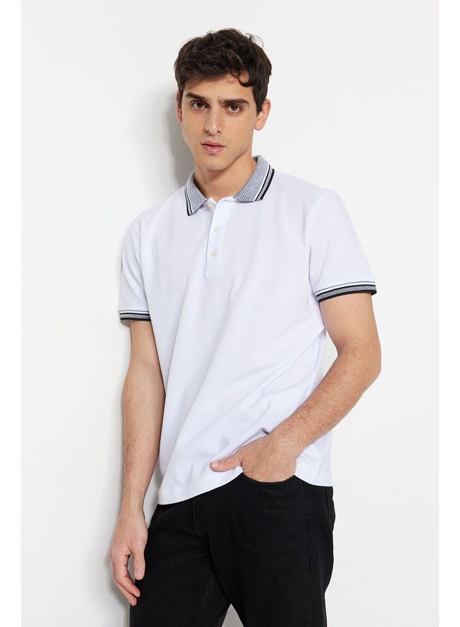 trendyol Man Polo T-Shirts White - Image 1
