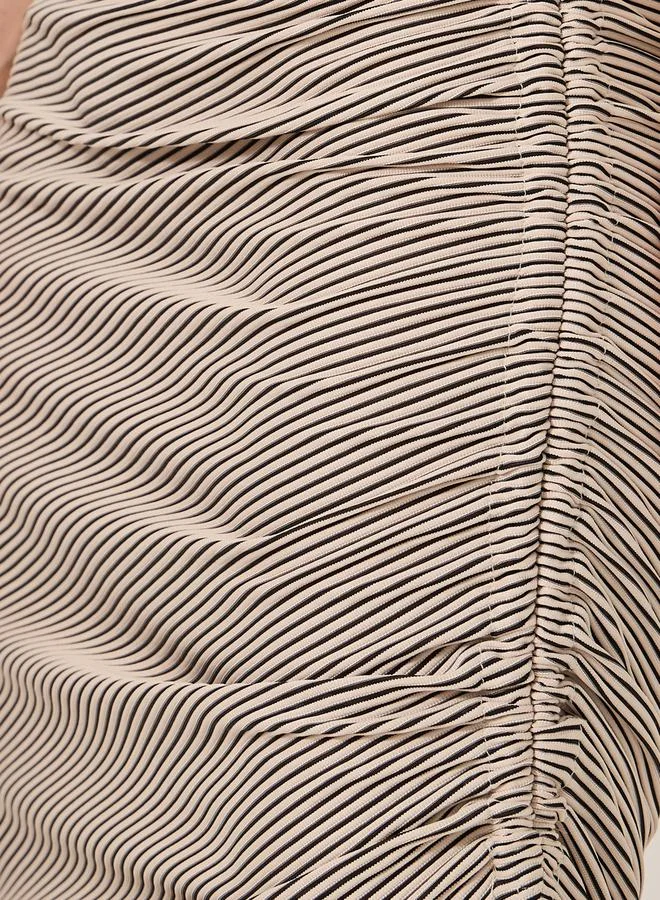 Styli Striped Ruched Dress