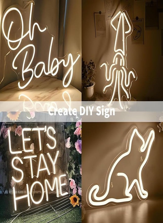 BUDWILL Silicone 5-Meter Warm White Neon Light Strip with 600 LEDs and 12V Adapter Ideal for Wall Decorations, Parties, Celebrations, Bars, and Custom Neon Displays (Pack of 1) - Image 4