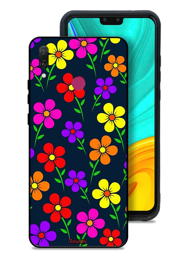 Tolwak Huawei Y9 (2019) Protective Case Cover Colorful Flowers - Image 1