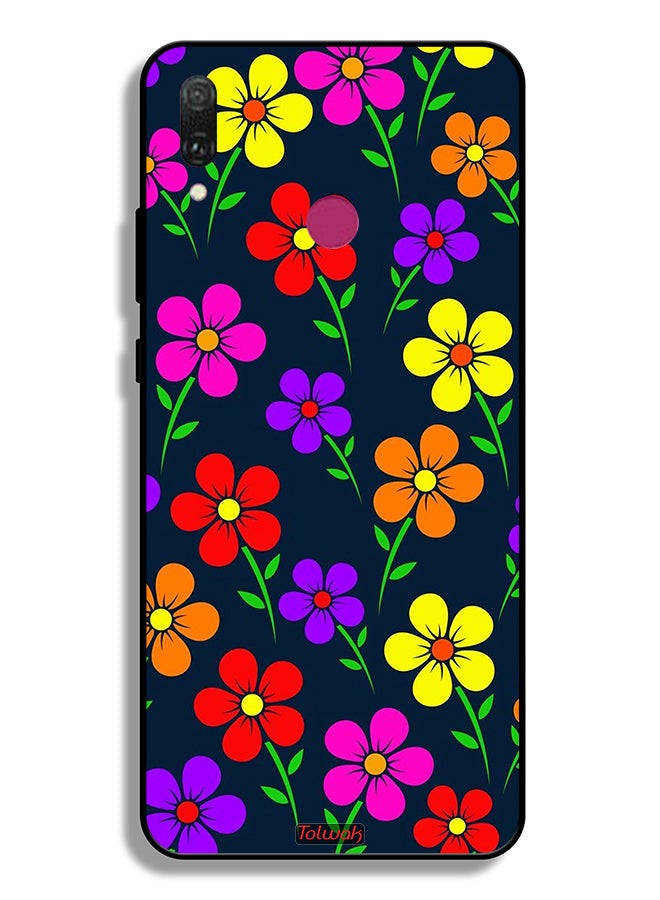 Tolwak Huawei Y9 (2019) Protective Case Cover Colorful Flowers - Image 2