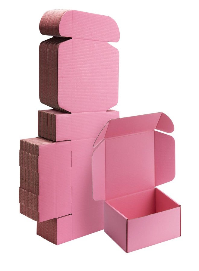 Yidomto 8x6x3 Pink Small Shipping Boxes - 25 Pack Corrugated Cardboard Mailer Boxes for Packaging, Mailing, Gift Giving | Sturdy, Recyclable, Perfect for Small Business Supplies, Ecommerce - Image 1
